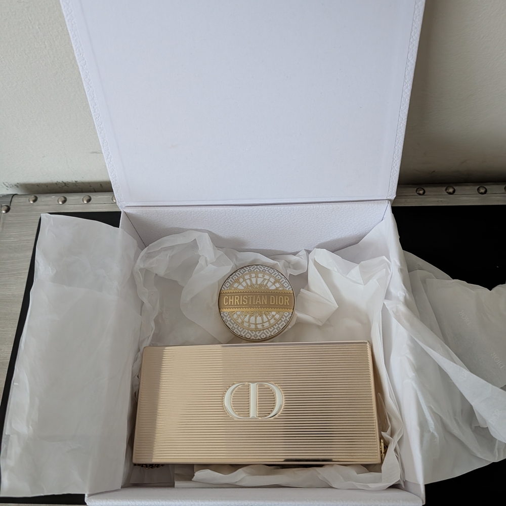 Christian Dior Rouge Miniaudiere Clutch W/ Free Compact